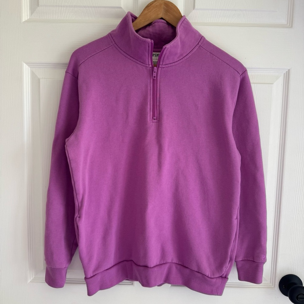 Victoria’s Secret PINK Quarter-Zip Sweatshirt Women’s Small Purple Pullover